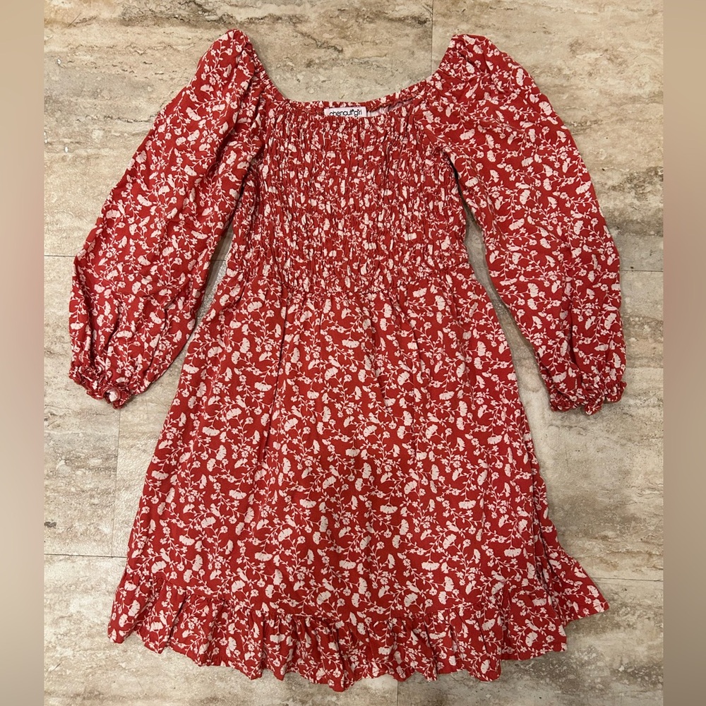 Chenault Red and White Kids Dress